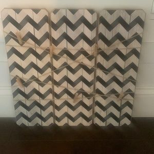 Chevron wooden picture collage
